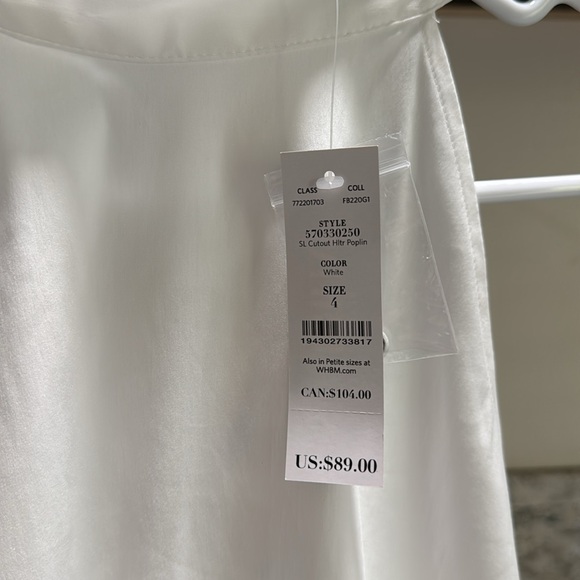 WHBM Poplin Cut Out Halter Top NWT - Picture 3 of 4